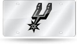 Rico Industries - San Antonio Spurs Acrylic License Plate Laser Tag - Multi