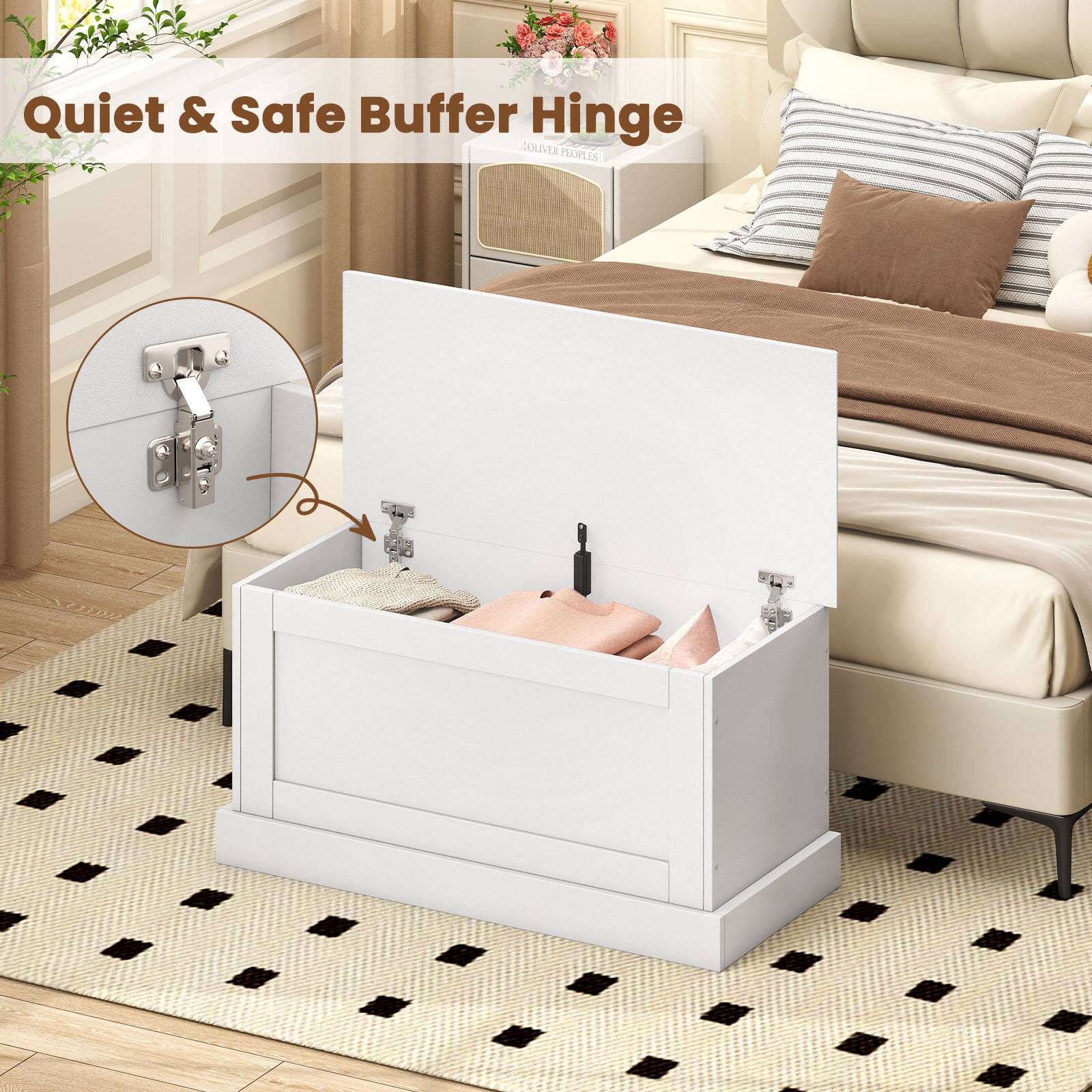 Quiet & Safe Buffer Hinge  
JOUVER PEOPLES