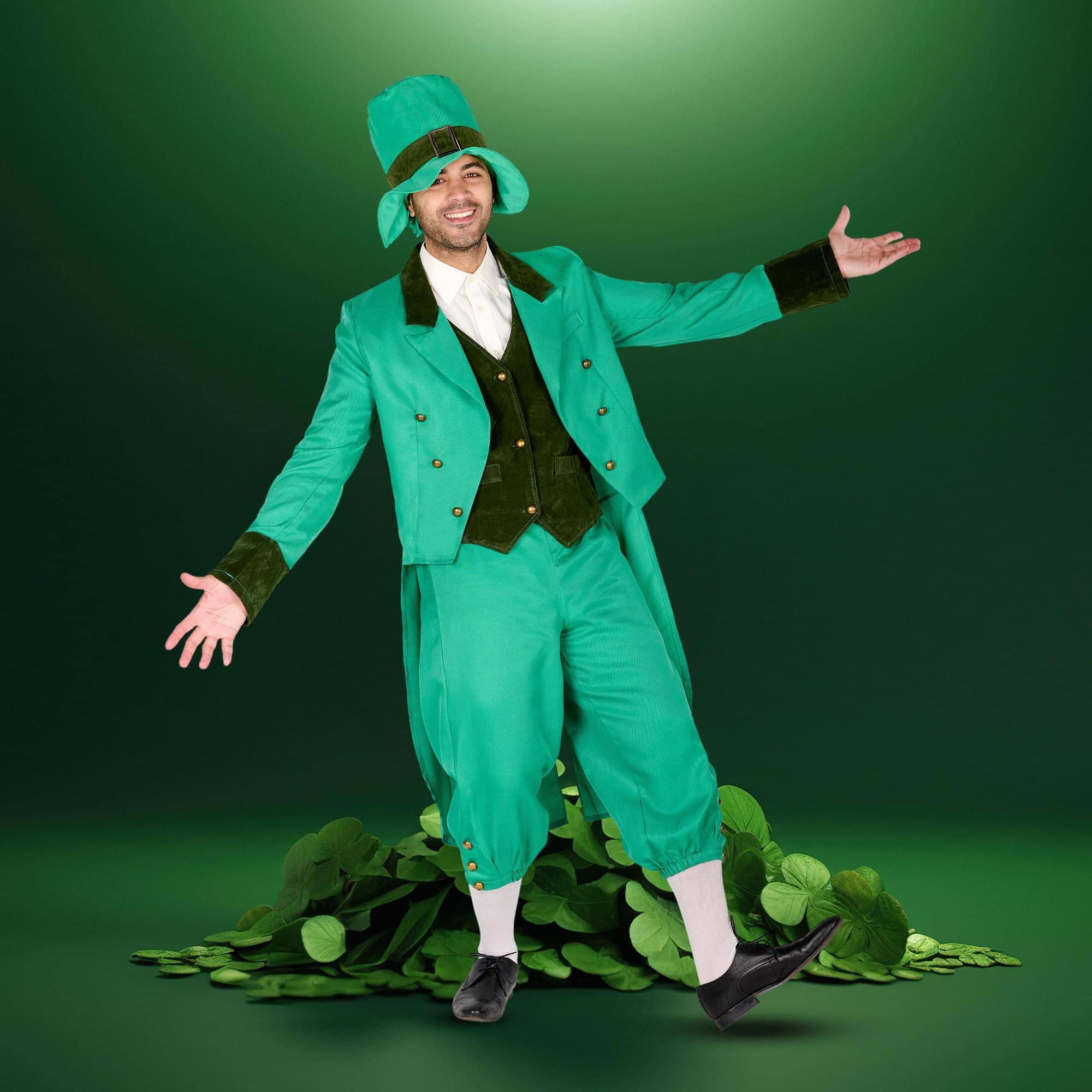 Alt View 2. Orion Costumes - Leprechaun Adult Costume | Extra Large - Green.