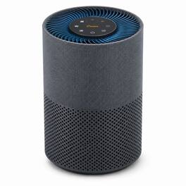 CRANE - True-HEPA Tower Air Purifier with Air Quality Indicator and Child Lock, Up To 500 Sq Ft - Black