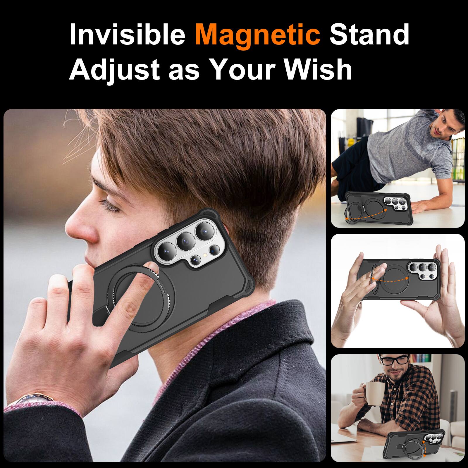 Invisible Magnetic Stand  
Adjust as Your Wish