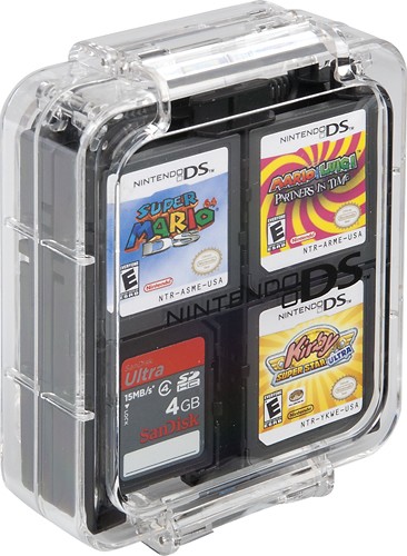 Best Buy: A 12-Game Clear Case for Nintendo DS, DS Lite, DSi, DSi XL and 3DS Game Teal and Black