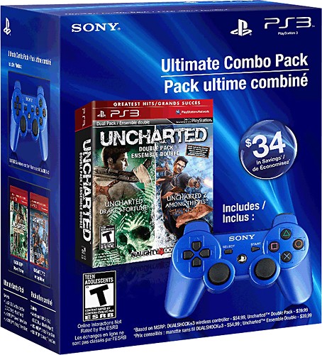 Uncharted 1 2 & 3 Trilogy Bundle Sony PlayStation 3 PS3 Games Black Red  Label