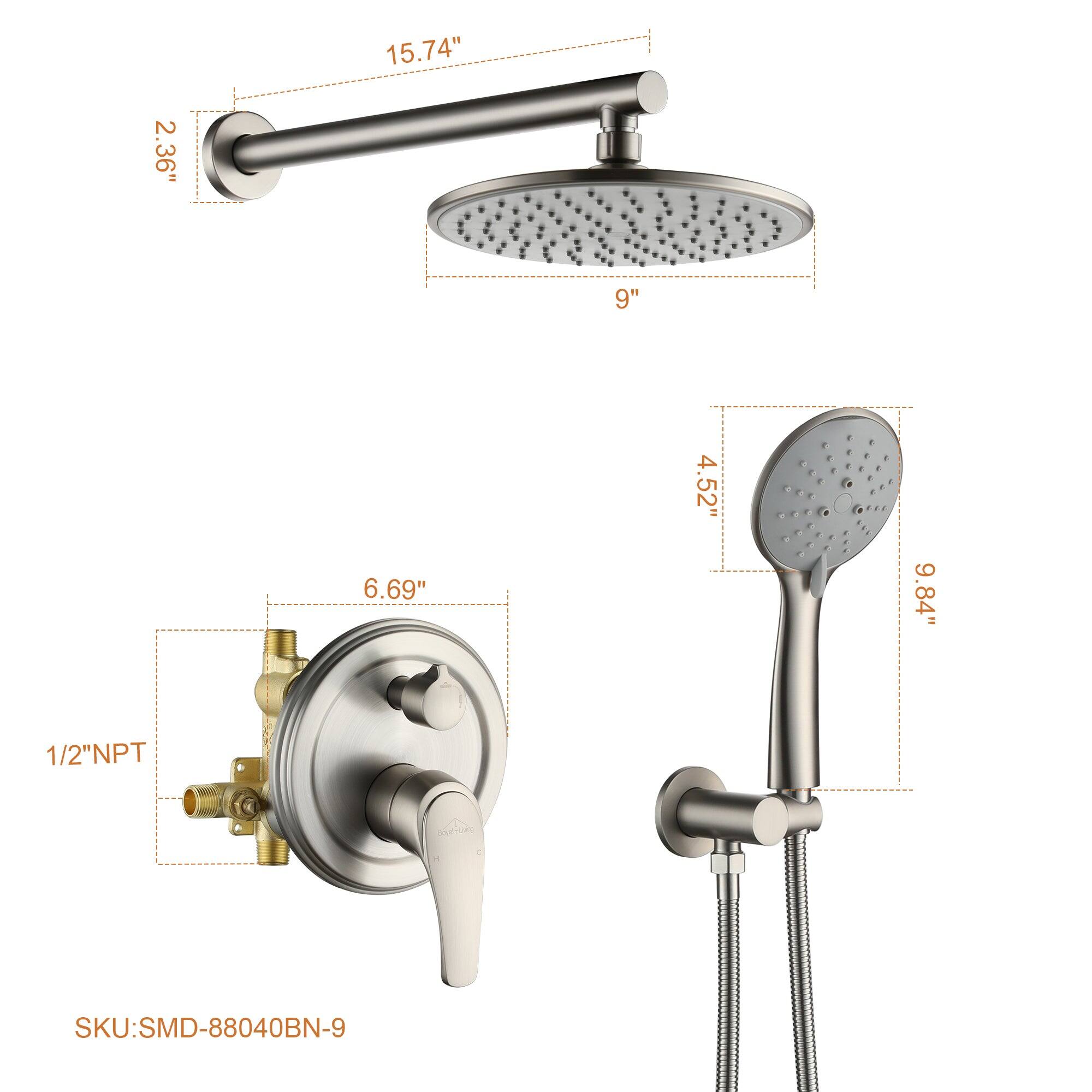 15.74" 2.36" 9" 6.69" 4.52" - 9.84" 1/2"NPT SKU:SMD-88040BN-9