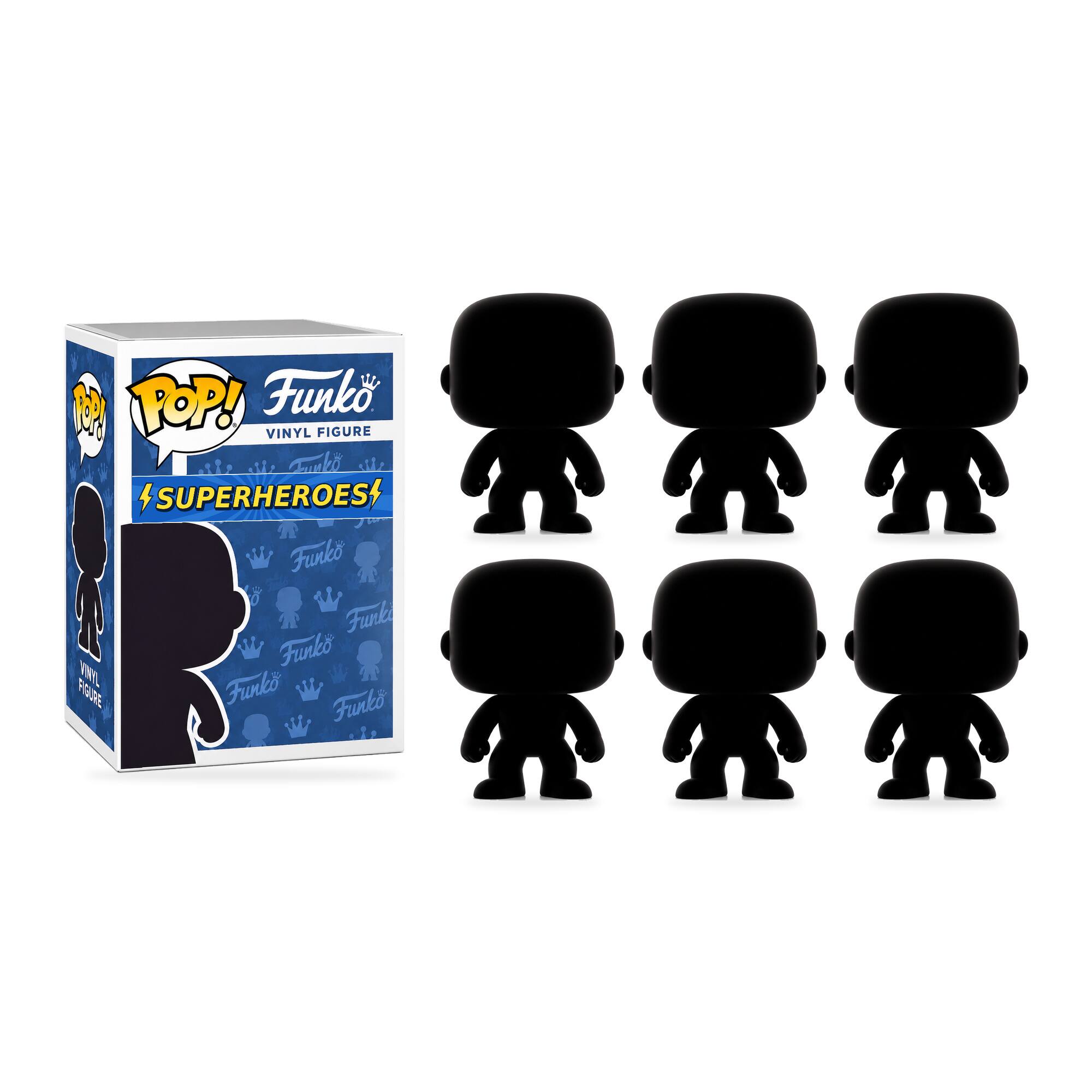 Set of 6 Surprise Comics & Superheroes Funko Pop! Randomly Selected - Black
