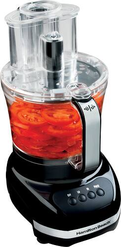 Angle. Hamilton Beach - Big Mouth Duo Plus 2-Speed Food Processor - Black/Silver.