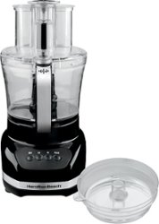 Hamilton Beach - Big Mouth Duo Plus 2-Speed Food Processor - Black/Silver - Front_Zoom