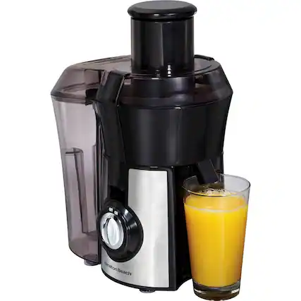 Front. Hamilton Beach - Big Mouth Centrifugal Juice Extractor - Black.
