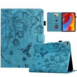 Dteck - for Apple iPad (A16) 11" 2025 & iPad 10th Gen (A14 Chipset) 2022 Embossed Folio Case,PU Leather Flip Stand Tablet Cover - Blue