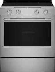 KitchenAid - 5.3 Cu. Ft. Smart Slide-In Electric Range with Two Even-Heat Hyper Elements and Convection Cooking Modes - Stainless Steel - Front_Zoom