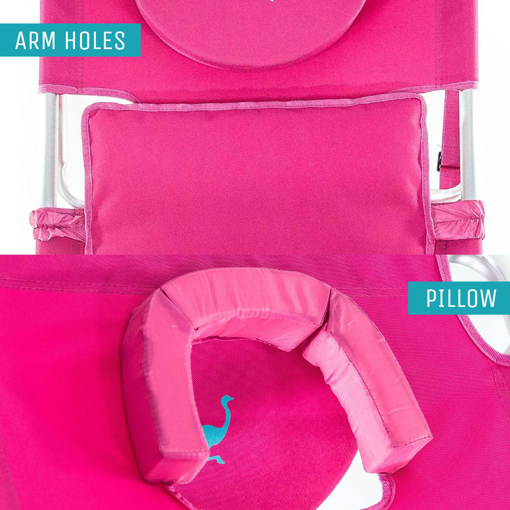 ARM HOLES  
PILLOW
