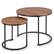 Alt View 17. Costway - Nesting Coffee Table Set of 2 for Balcony Living Room Modern Round Side Tables Brown - Brown.