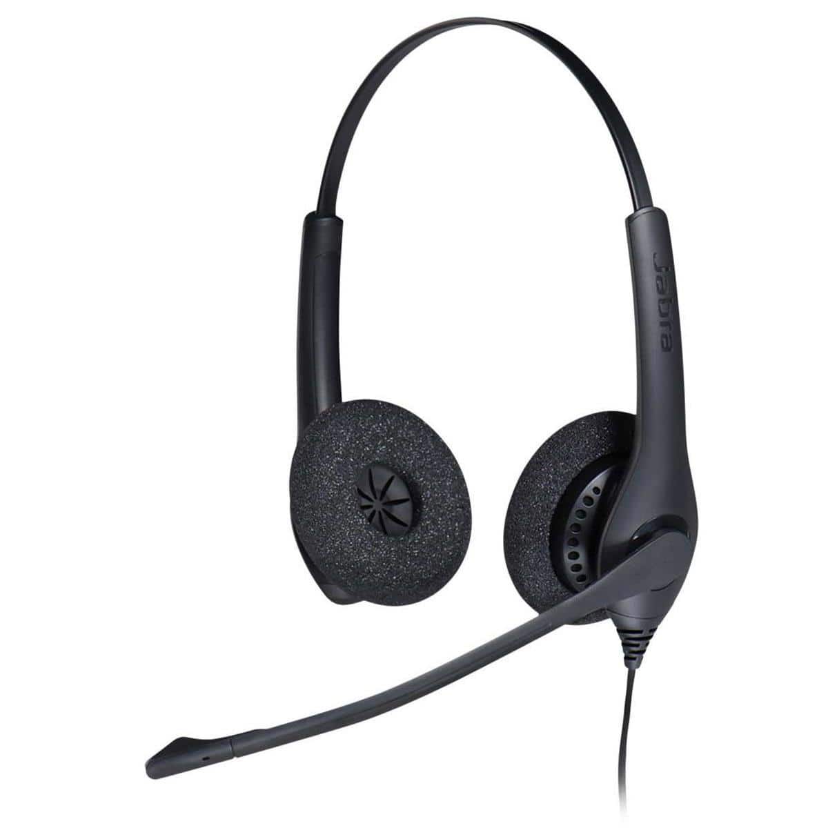 Jabra - Biz 1500 QD Duo Headset with Noise Cancelling Microphone - Red