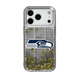 Keyscaper - NFL - Seattle Seahawks iPhone Text Backdrop Design Glitter Case - 16 - Multicolor