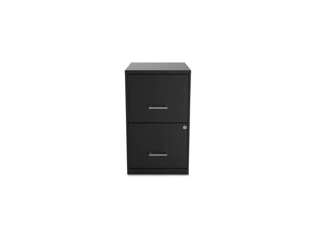 Alt View 2. Alera - Alera Soho Vert 2-Drawer File Cabinet, Blk, 14" x 18" x 24.1", EA (ALESVF1824BL).