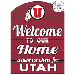 Jardine - Utah Utes 16'' x 22'' Marquee Sign - Red