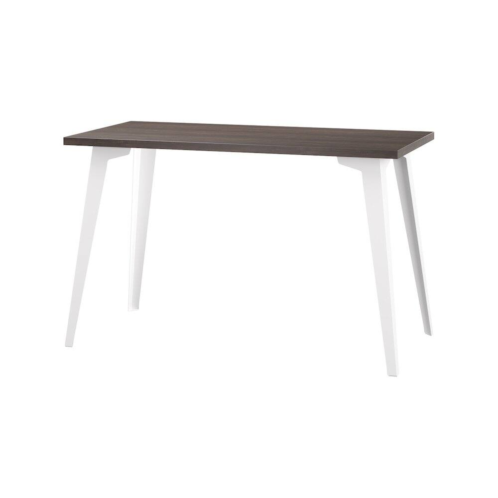 Alt View 2. Orison - Orison Office 24x48 Mid Century Modern Desk, Alpine White / Trail Walnut - White.