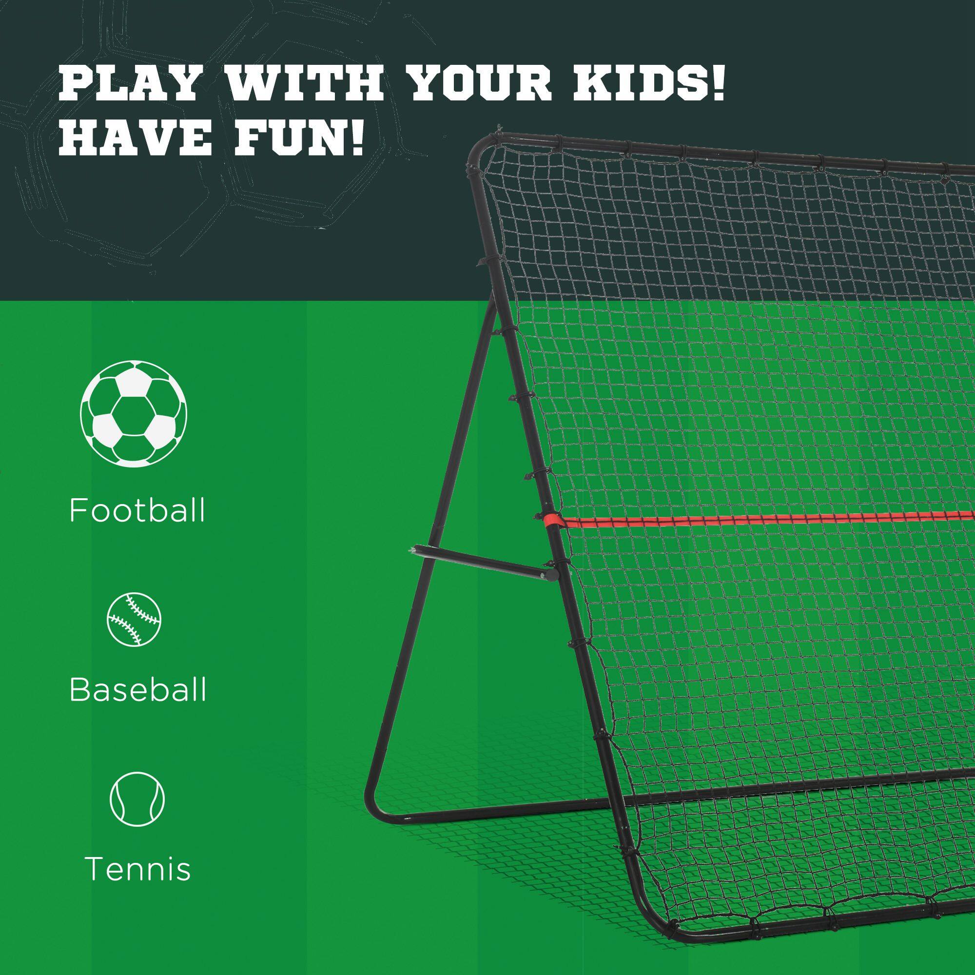PLAY WITH YOUR KIDS!  
HAVE FUN!  

Football  
Baseball  
Tennis