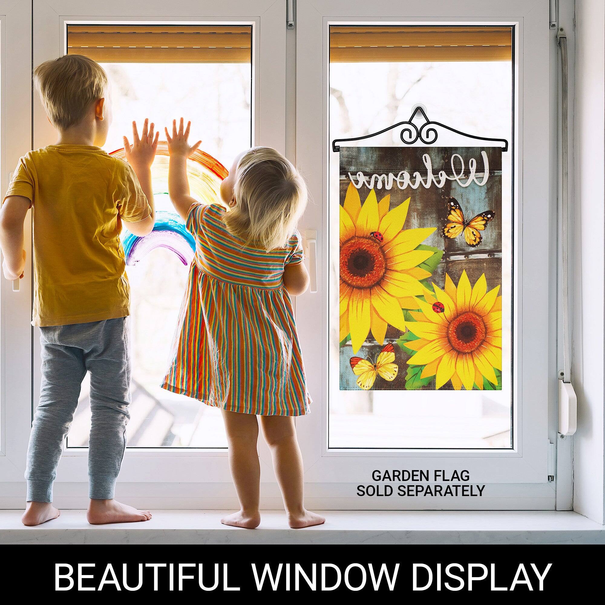 Welcome to the Garden Flag Sold Separately Beautiful Window Display