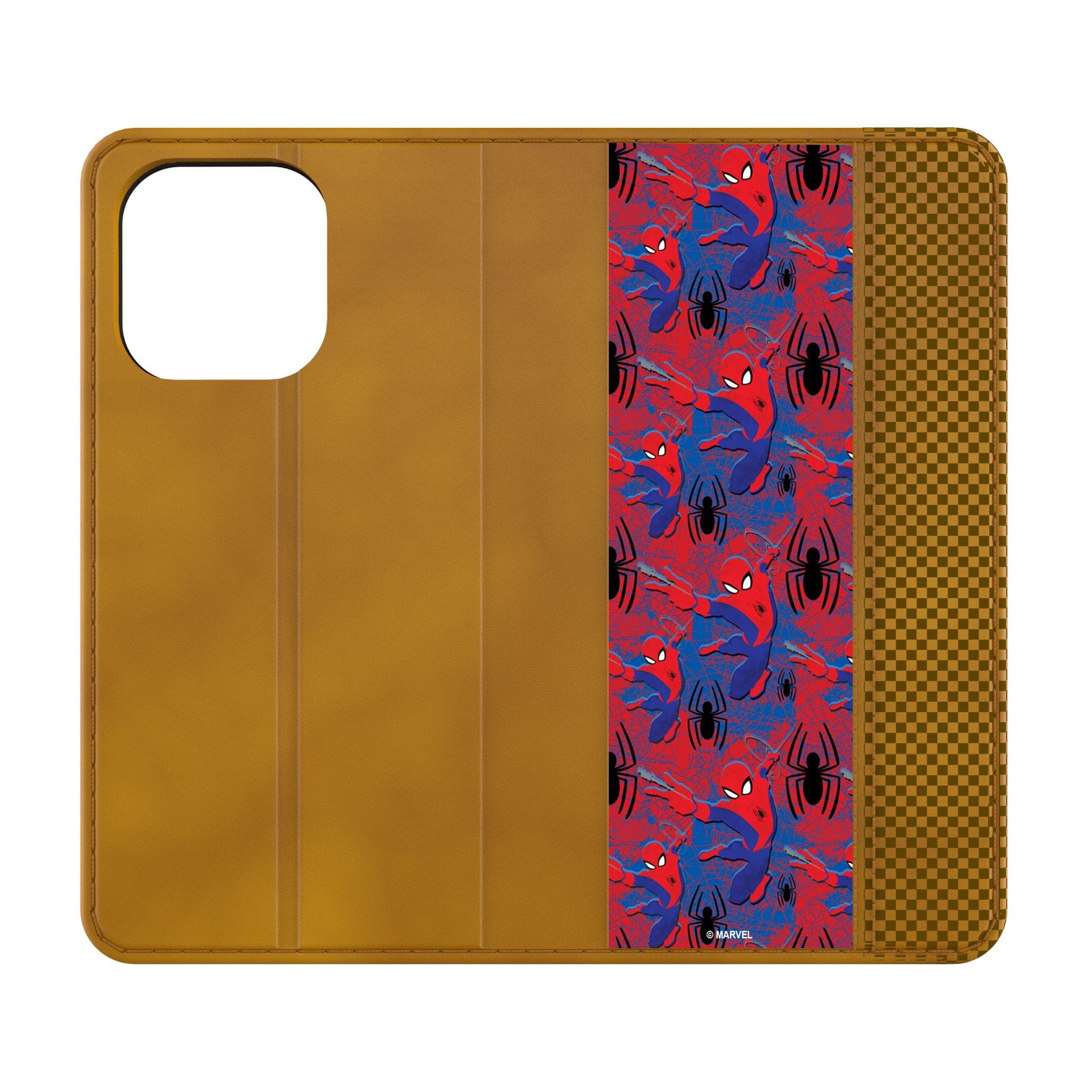 Keyscaper - Marvel Pattern Folio Phone Case - Apple iPhone 16 Plus - Spider-Man