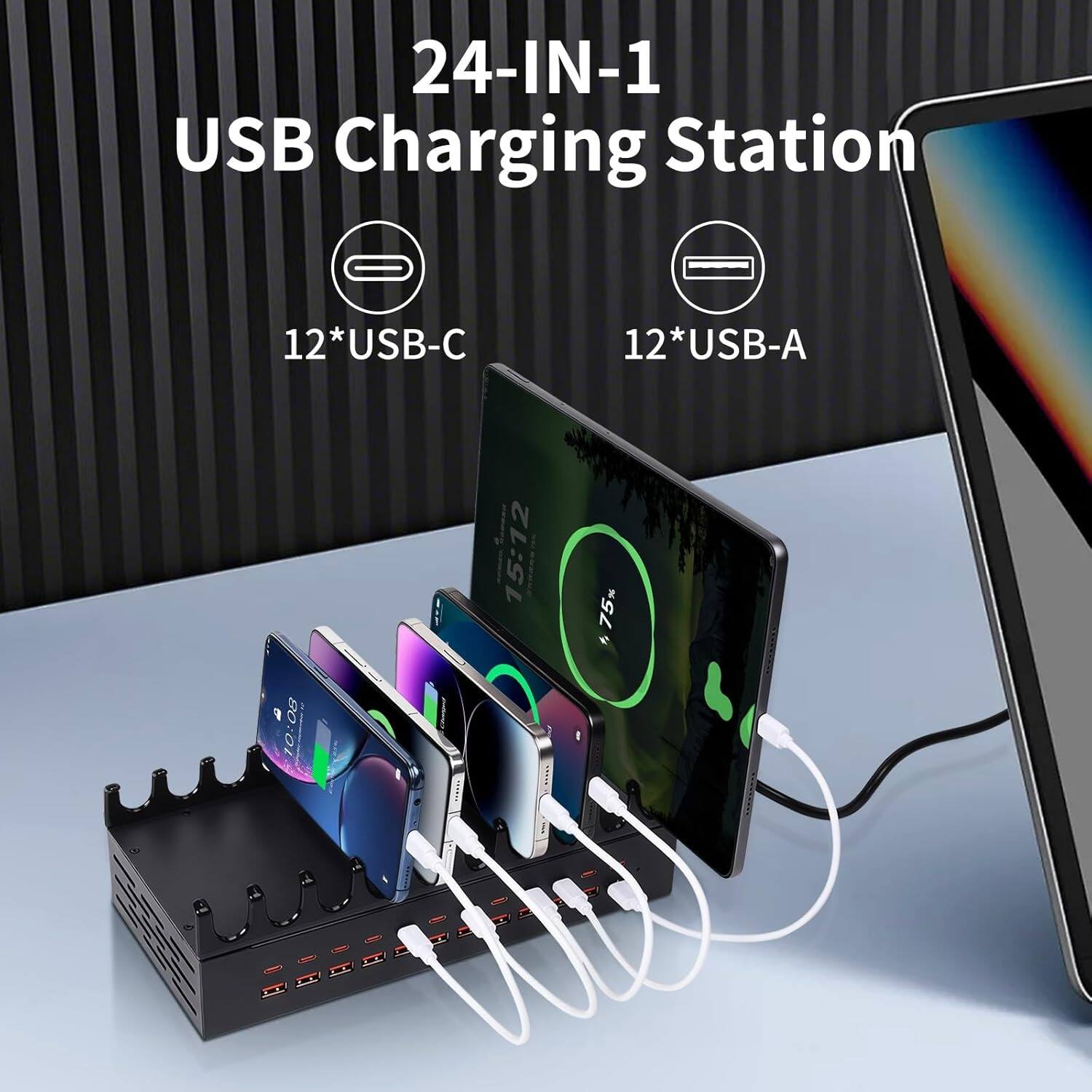 24-IN-1 USB Charging Station
12*USB-C
12*USB-A
10:08
75%