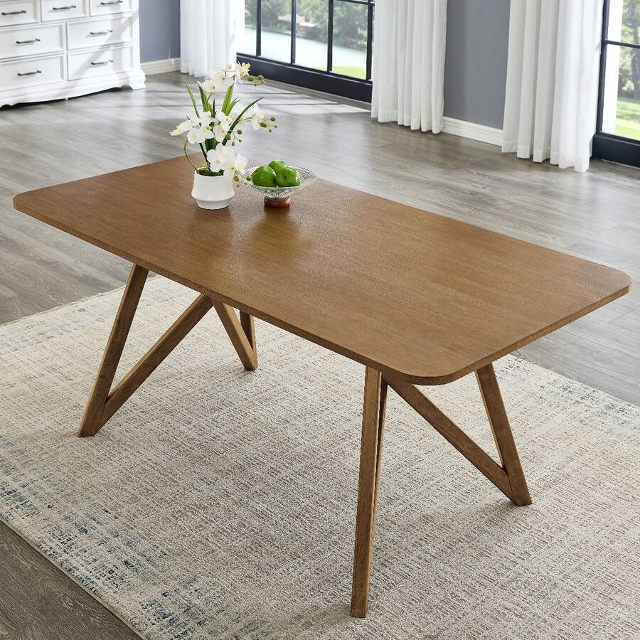 Rectangular Shape Dining Table Loheer Dining Table, 70 Inch Rectangular Table for Six Light Oak - Best Buy
