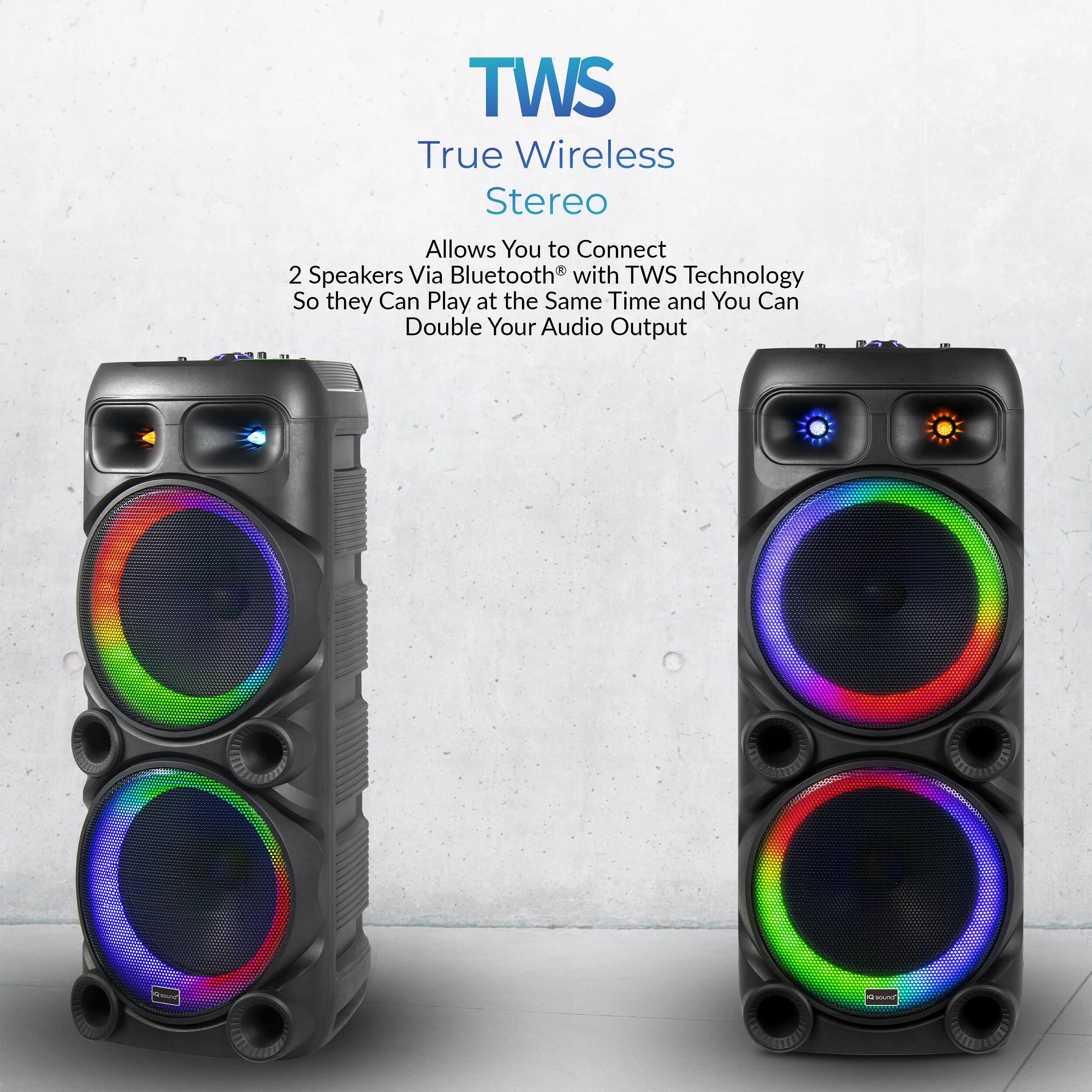 TWS True Wireless Stereo

Allows You to Connect 2 Speakers Via Bluetooth with TWS Technology So they Can Play at the Same Time and You Can Double Your Audio Output