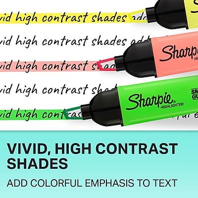 Vivid high contrast shades add colorful emphasis to text.