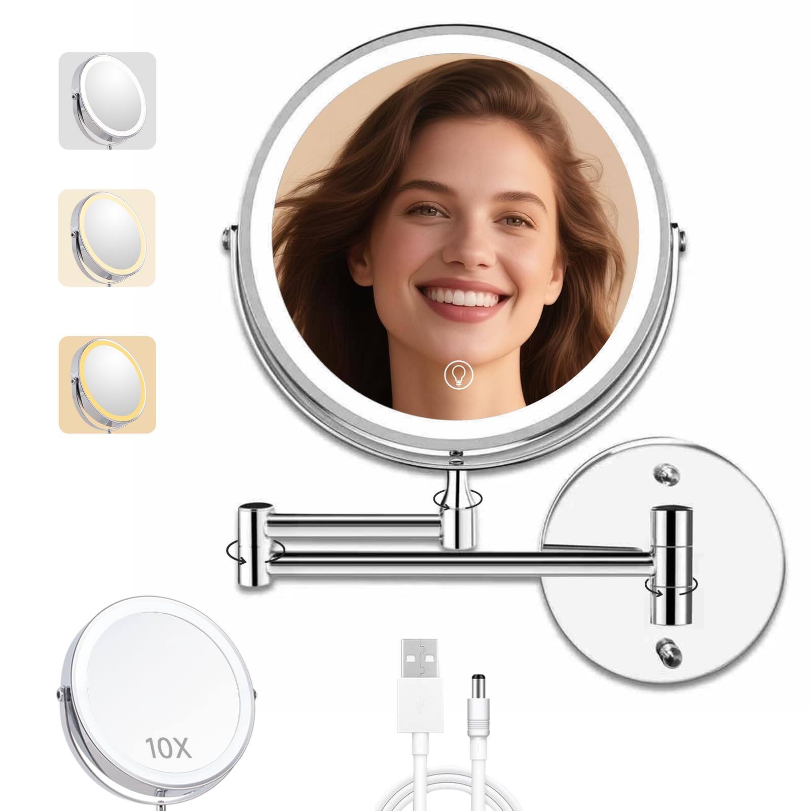 Wall Mounted Lighted Makeup Mirror