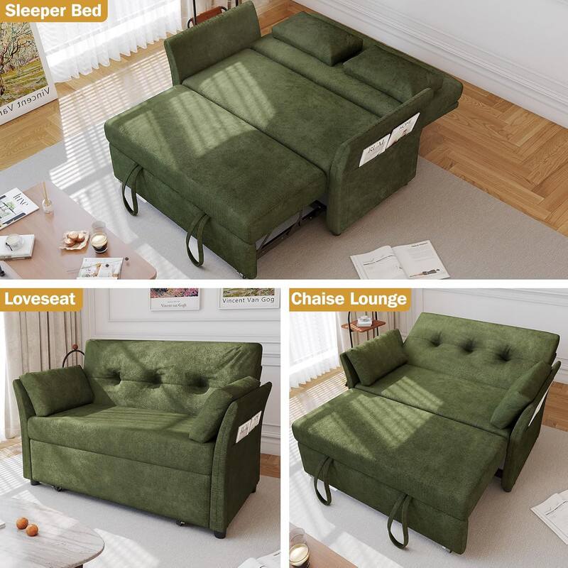 The text in the image can be grouped and corrected as follows:

1. **Sleeper Bed**
2. **Loveseat**
3. **Chaise Lounge**

The text "Vincent Van Gog" appears to be a reference to Vincent van Gogh, but it is not part of the product description.