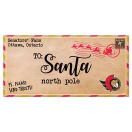 Fan Creations - Ottawa Senators 6'' x 12'' Letter to Santa Sign - Multicolor