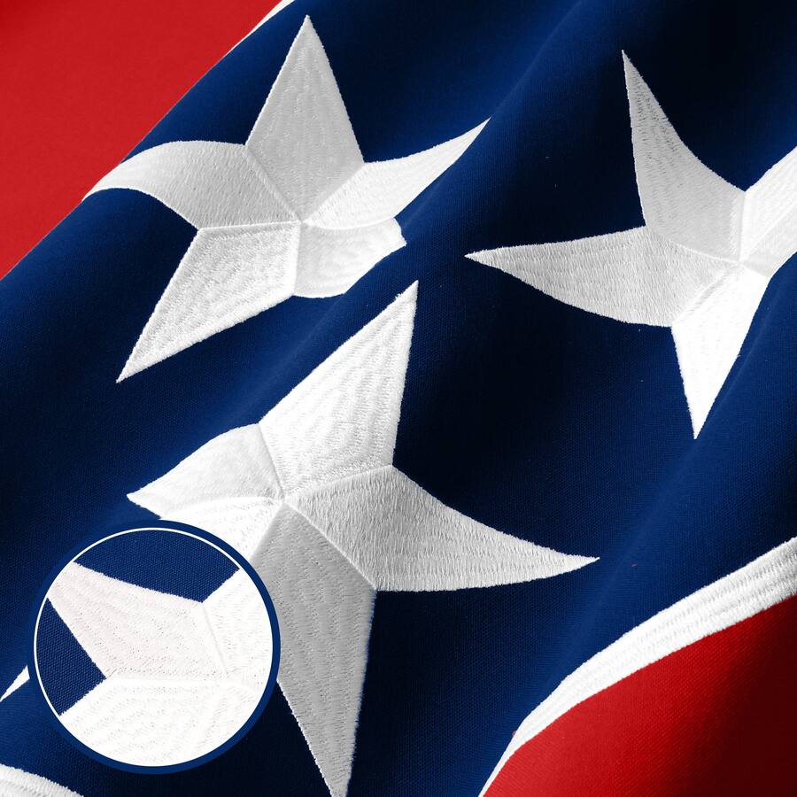 G128 Tennessee State Flag — 3x5 ft StormFlyer Embroidered 220GSM Spun ...