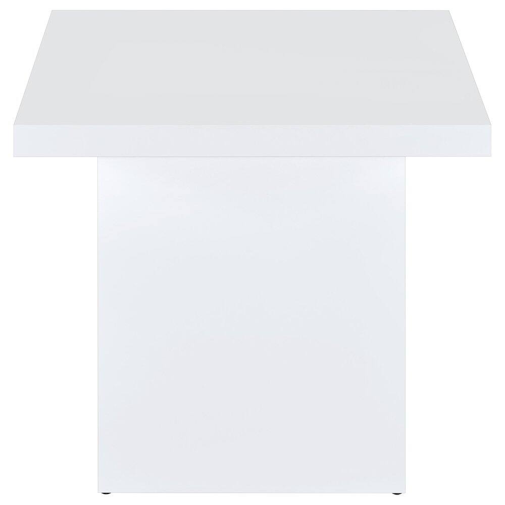 Back. Coaster Co. of America - Devar 3-piece Square Coffee End Table Set White High Gloss - White High Gloss.