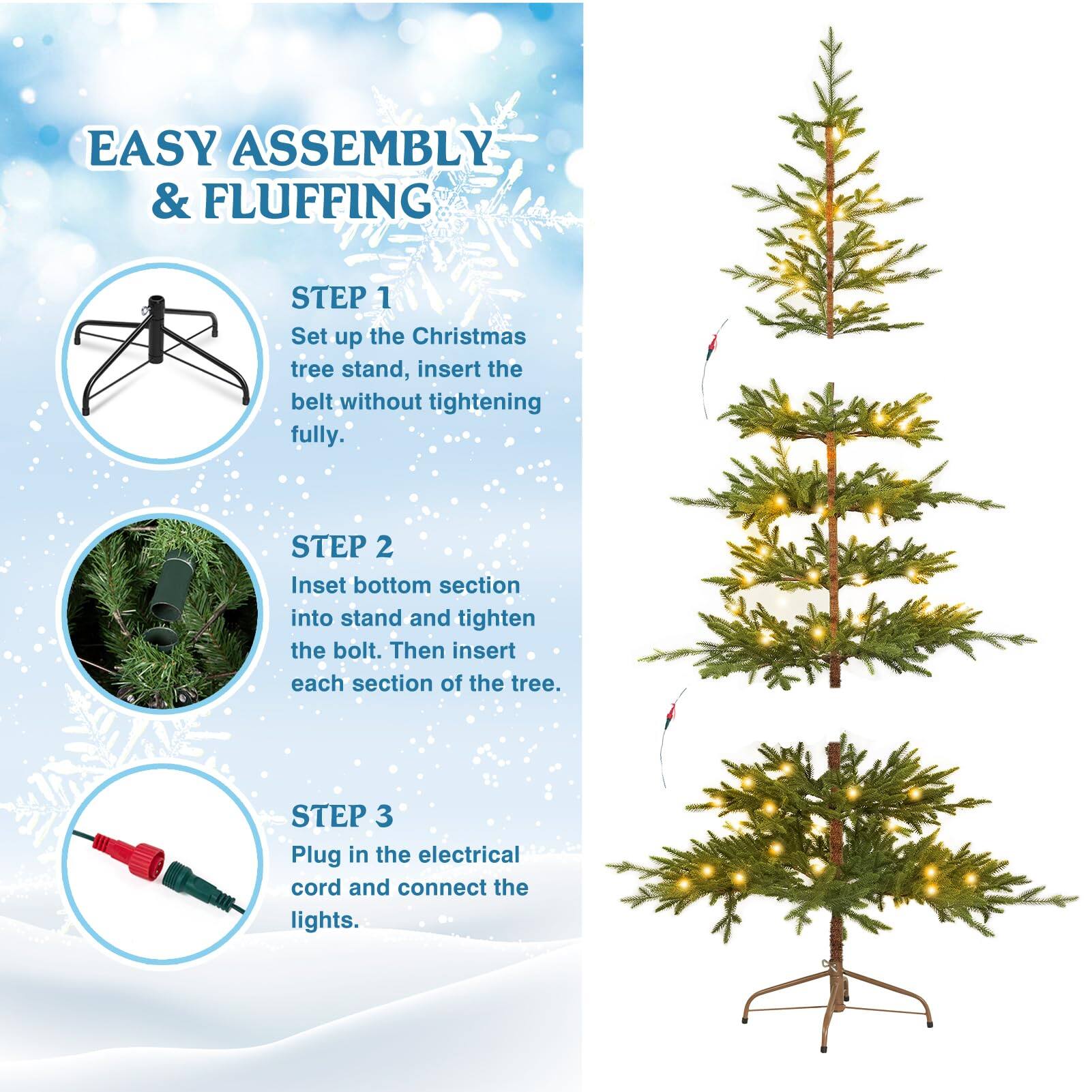 Skar Audio Fir Artificial Christmas Tree With 300 Lights Sparse