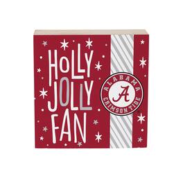 Evergreen Enterprises - Alabama Crimson Tide 6" Holiday Wood Plock Shelf Sign - Multicolor