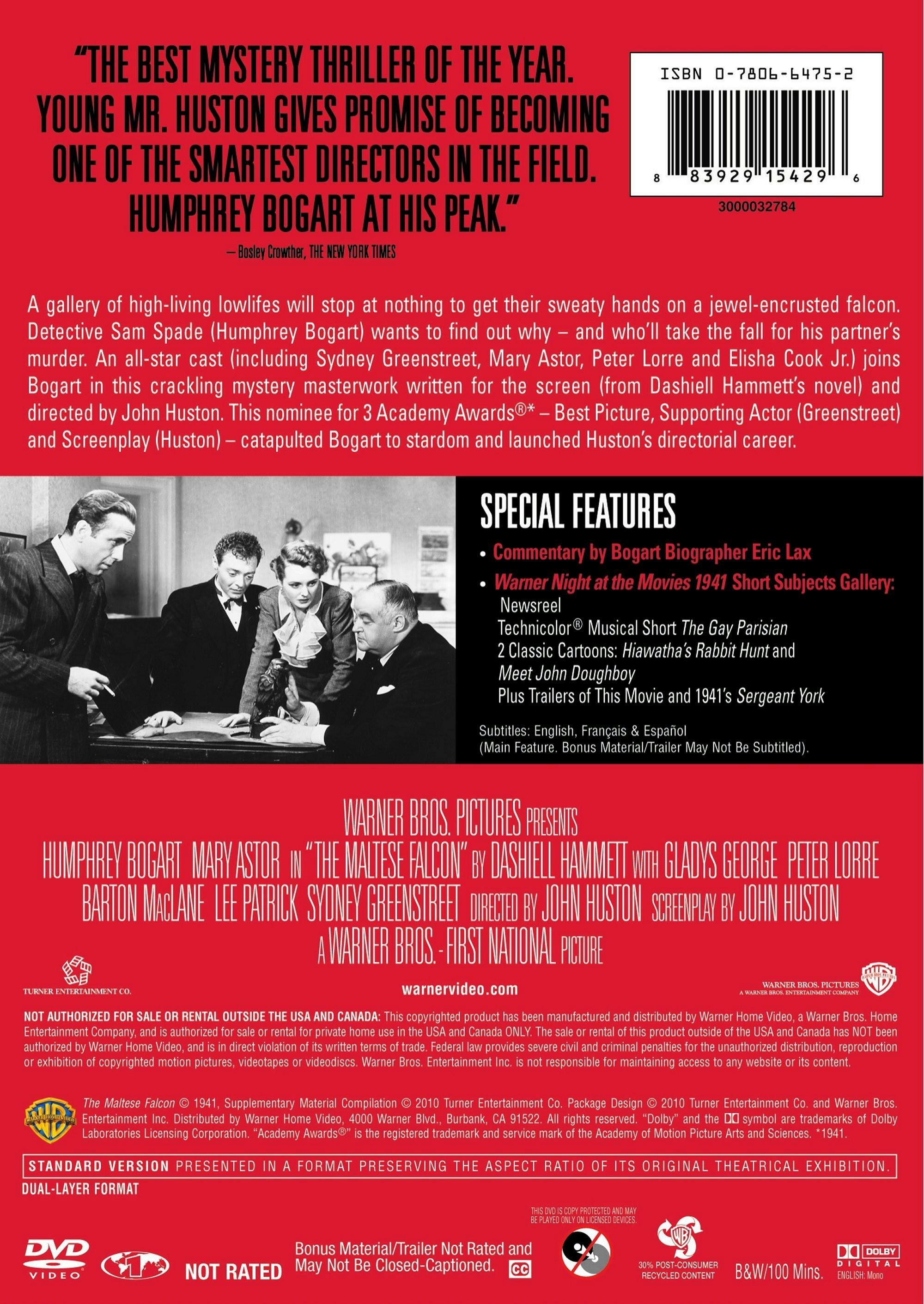 Back. The Maltese Falcon [DVD].