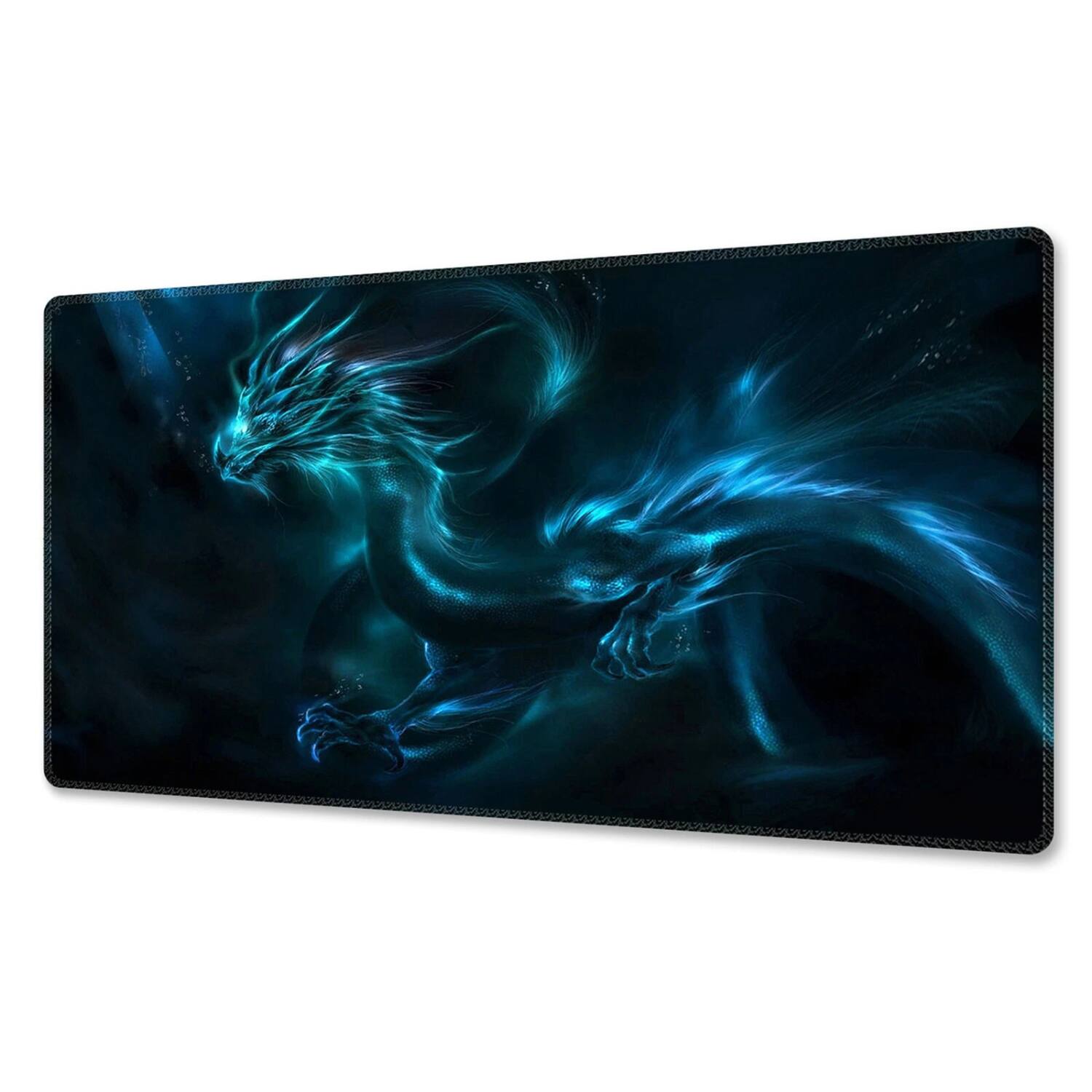 Front. Stock Preferred - Large 31.5" × 15.7" Water-Resistant Mouse Desk Mat – 3mm Thick Non-Slip Pad - Blue.