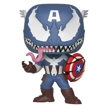 Front. Marvel - Marvel Funko POP | Venom Captain America - Blue.