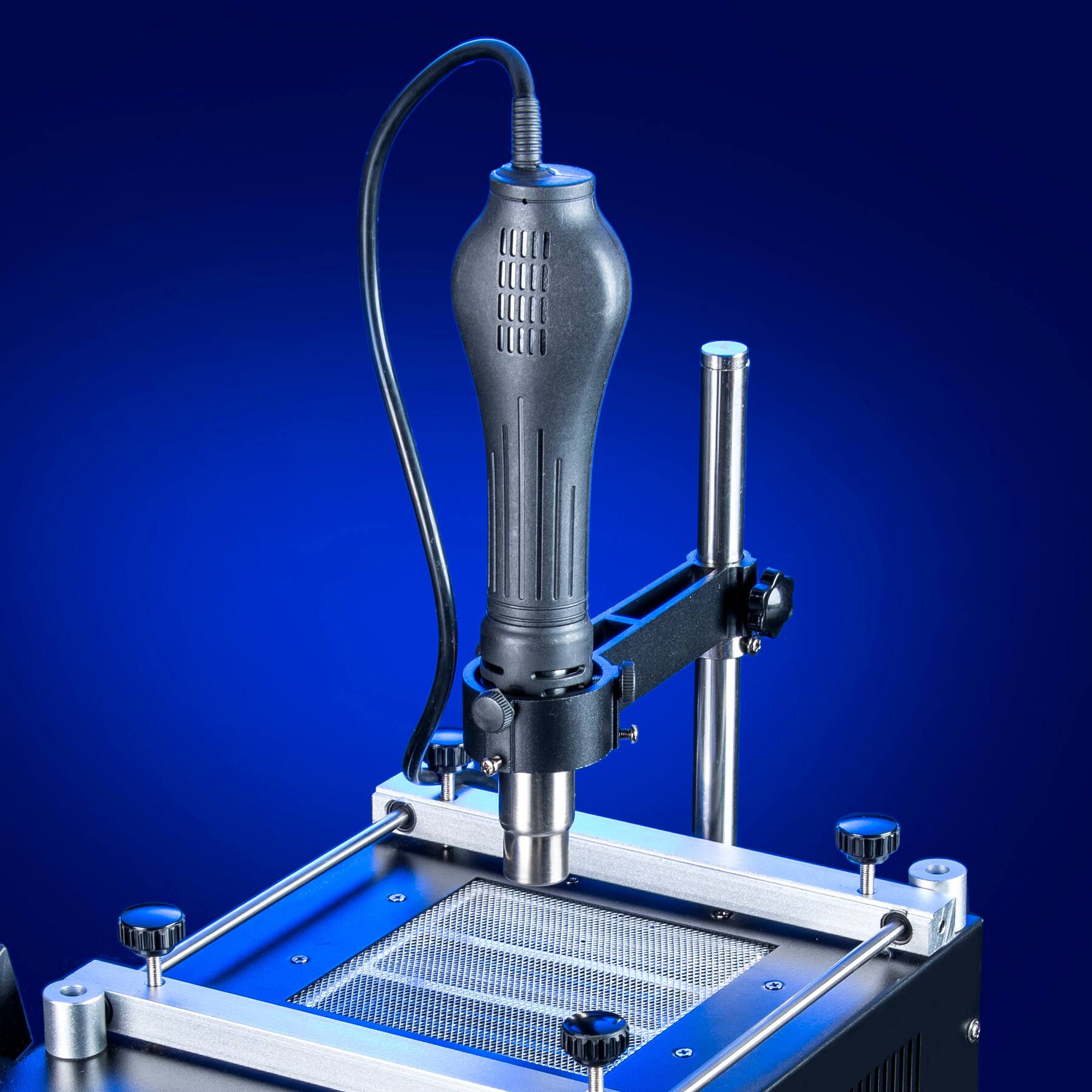Angle. X-Tronic - Model #5040-XR3 Hot Air Rework Soldering Iron & Preheating Station.