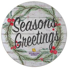 Jardine - Western Illinois Leathernecks 20'' x 20'' Season's Greetings Circle - White