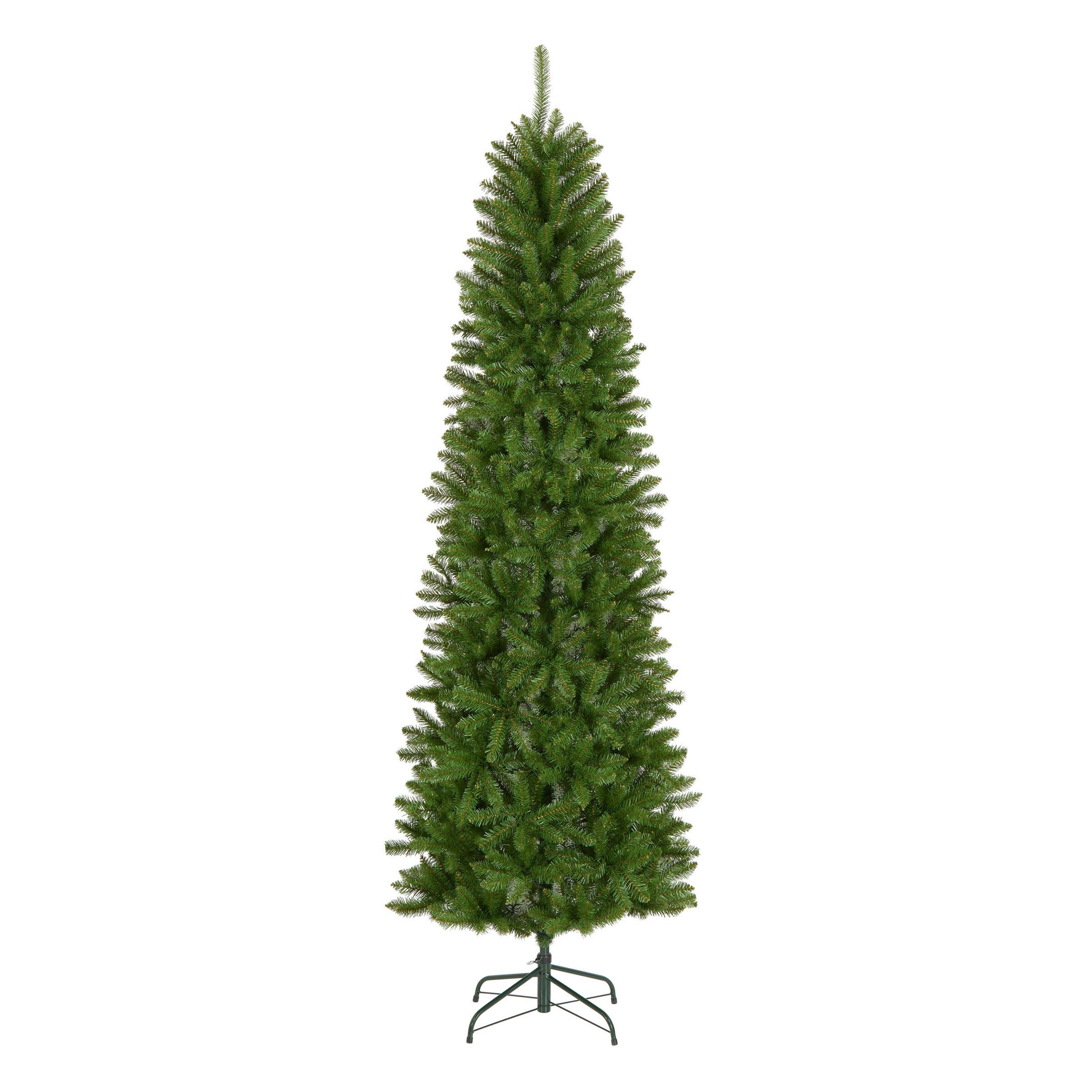 Front. Skar Audio - Unlit Kingswood Fir Slim Artificial Christmas 1 075 Tips Includes Stand - Default.