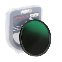 Unique Bargains - 82mm Circular Polarizer Filter, Slim Optical Glass with Lens Cap for Vlog Portrait Photography