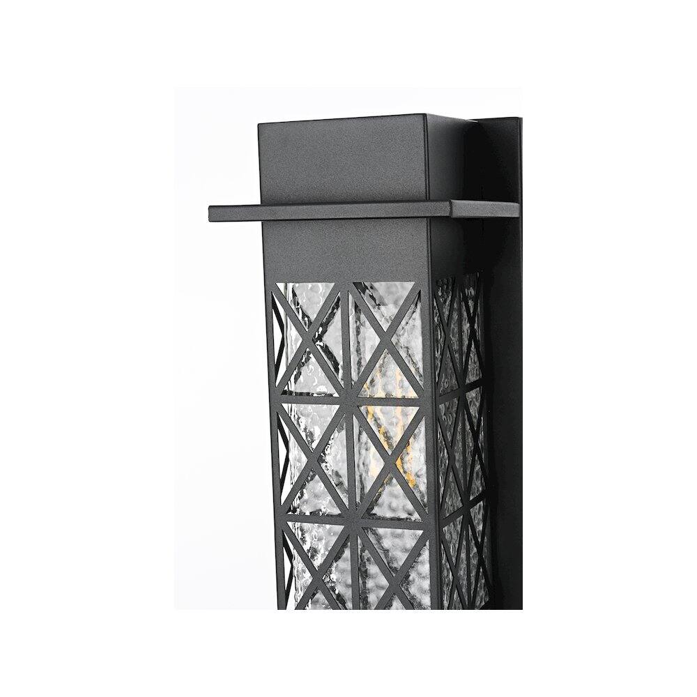 Alt View 2. Elegant Lighting - Wildey 7 inch Outdoor Pendant in Black - Black.