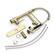 Alt View 3. Boyel Living - Brushed Gold Pull Down Kitchen Faucet with Deck Plate Single Handle Spring Design - Brushed Gold.