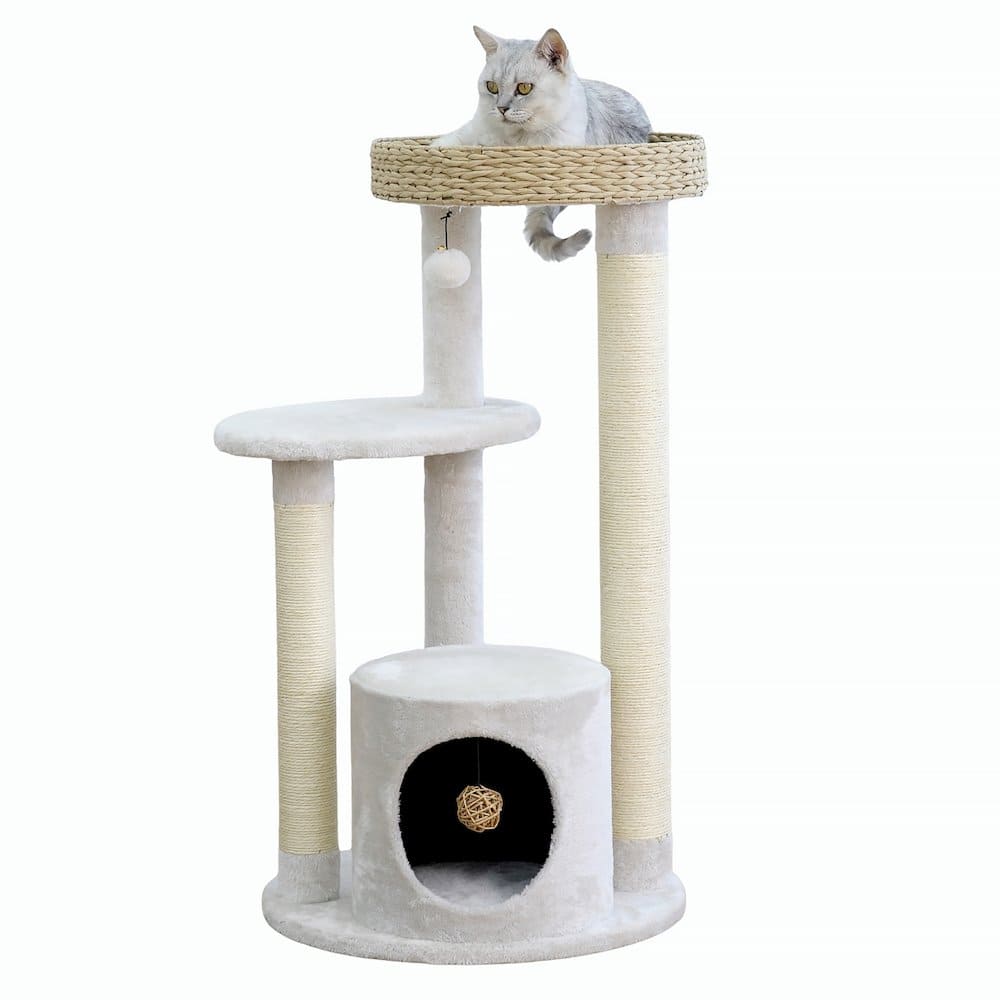 PetPals - 4-Level Cat Tower Winnipeg Medium Sustainable Cat Tree, 36"H - Brown