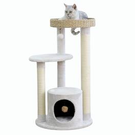 PetPals - 4-Level Cat Tower Winnipeg Medium Sustainable Cat Tree, 36"H - Brown
