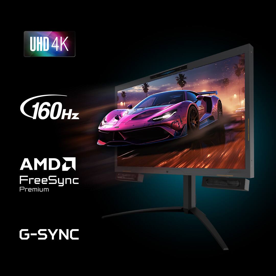 UHD 4K, 160Hz, AMD FreeSync Premium, G-SYNC