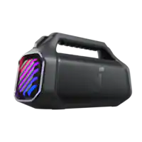 Soundcore - by Anker Boom 2 Plus IPX7 Waterproof 140W Bluetooth Speaker with Subwoofers, BassUp 2.0, Custom Lighting, & Power Bank - Black - Front_Zoom