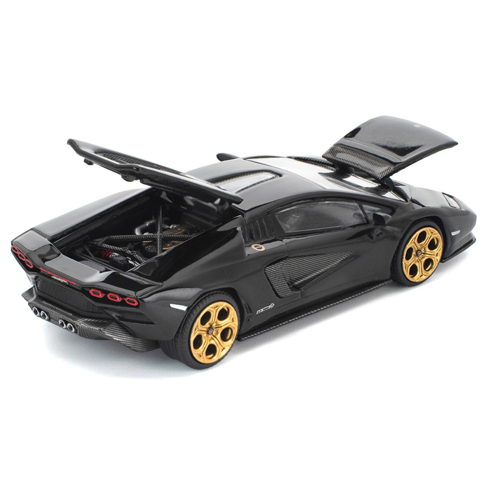 Alt View 2. Pop Race - Lamborghini Countach LPI 800-4 Deep Black 1/64 Diecast Model Car by Pop Race.