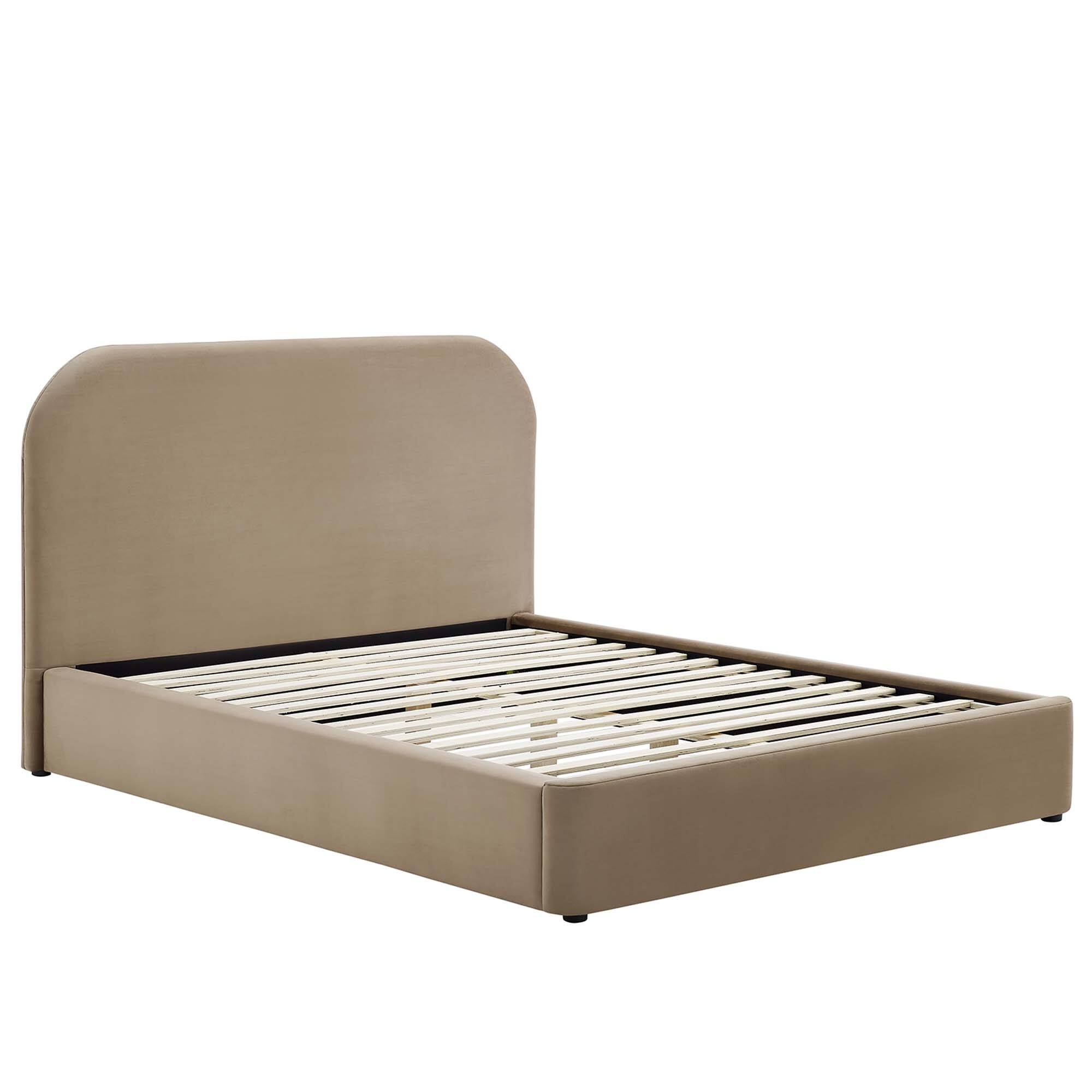 Alt View 1. Modway - Alana Wood King Platform Bed With Angular Frame - Gray.